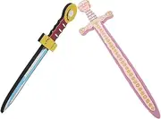 Generic 2pcs Foam Sword Prop Sword Fighting Role-Playing Props Halloween Accessories Party Supplies Medieval Party Favors Fighting Games Role Play Costume Foam