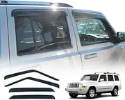 OAD4X4 Weathershields Compatible with Jeep Commander XH Series 2006-2011, Weather Shields Window Visors Wind Deflectors Sun Rain Guard 4PCS Set