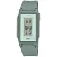 【CASIO 卡西歐】方形簡約柔和電子樹脂腕錶/綠(LF-10WH-3)