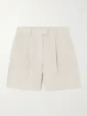 [Brunello Cucinelli] Brunello Cucinelli - Pleated Linen Shorts - Beige - small small Neutrals