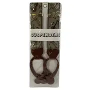 VTG 1980's Violin Trumpet Treble Clef￼￼ Music Musician Button on Suspenders New