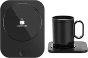 Mug Warmer, Coffee Warmer for Desk Auto Shut Off Coffee Lovers, Smart Coffee Cup Warmer with Gravity-Induction Coffee Mug Warmer for Desk Use Keep Beverages Coffee Warmer-Black