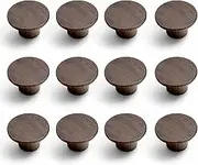 Evionlin 12 Pack(Round) Minimalist and High-End Chinese-Style Cabinet Door Handles Cabinet Drawer Pulls Single-Hole Wardrobe Knobs Wooden Door