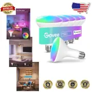 Smart WiFi & Bluetooth LED Bulbs, 1200 Lumen RGBWW 6-Pack - Voice Control Ready