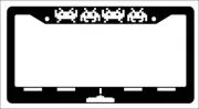Black License Plate Frame Space Invaders (Ship) Auto Accessory Novelty 2