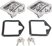 T Handle Tool Box Lock, 2 Pack Stainless Steel Toolbox Locks with Keys, Toolbox Accessories, T Handle Latch for RV Trailer Truck, Folding Tool Box Latch Replacement