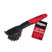 ChefMaster 90058 9.8" Long Cast Iron Scrub Brush w/ Nylon Bristles
