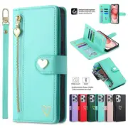 For iPhone 16 15 Pro Max 14 13 12 11 XS XR 8 Leather Card Wallet Case Flip Cover