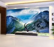 3D Mountain Antelope G10036 Wallpaper Wall Murals Removable Self-adhesive Honey