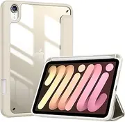 ProCase Smart Case for iPad Mini A17 Pro 7th 6th Generation 8.3" 2024 2021, Protective Cover with Pencil Holder for iPad Mini 7 (A2993 A2995 A2996) Mini 6 (A2567 A2568 A2569) 8.3 Inch -Starlight