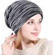 [Generic] Classic Beanie for Men Chunky Daily Warmer Fuzzy Lined Arcylic Hats Winter Hats Ideal Halloween