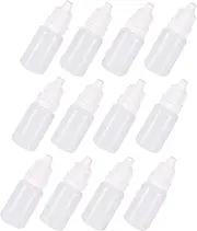 Gunwon 12pcs 10ml Empty Squeezable Dropper Bottles,Plastic Dropper Bottles, Eye Liquid Dropper Bottles with Caps, White Translucent Bottle Essential Oil Bottle Containers For Home, Work, Hobby