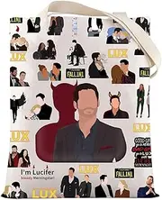 [LEVLO] Lucifer Tote Bag Lucifer Morningstar Fans Gift Lucifer Lux Nightclub Shoulder Bag Lucifer Merchandise