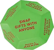 Santa Swap Gi-ft Exchange Dice, Christmas Rolling Dice with 12 Different Sides, 3 Inch Roll for It Dice Game, High-Density Pu Material, Winter Family Christmas Game Activity