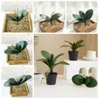 EVA Artificial Orchid Leaves Vivid Fake Phalaenopsis Plant Home Decor