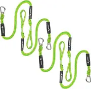 Bungee Dock Line Stretchable Mooring Rope(4-5.5ft) w/Stainless Steel Clip-Bungee Dock Rope for Boat, SeaDoo,Pontoon, PWC, Jet Ski, Kayak 4 Pack