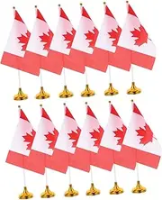 Sewroro Canada Day Celebration 12 Pack Mini Flags Table Decorations Party Supplies