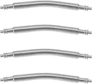 [SING F LTD] 4Pcs Curved Spring Bar Pins Extra Thick 1.8mm Diameter for Repair Steel Strap Vintage Time Watches Bends Naturally Fit Curved Watch Straps