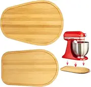 PeeToos Bamboo Sliding Mat for Kitchenaid Mixer, Kitchen Countertop Storage Mover Sliding Caddy for Kitchen aid, Mixer Mover Slider Mat Kitchen Appliance Slider Mat, Mixer Appliance Mov(4.5-5Qt+5-8QT)