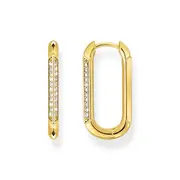 Buy Golden Hoop earrings with white zirconia by Thomas Sabo online - THOMAS SABO Australia