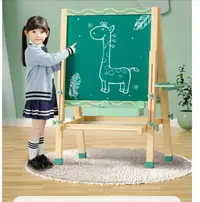 在飛比找樂天市場購物網優惠-小盆友兒童畫板寶寶磁性無塵小黑板家用支架式小孩小學生寫字白板