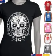 Diamond eyes Skull Mexican sugar day of the dead Retro cool kitsch new T-Shirts