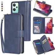 OnePlus Nord CE2 Lite Wallet Case 9Card Zipper Slots Kickstand Flip Leather Case