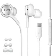 AKG Earphones Type C Plug with Microphone for Doogee S98 Pro - White
