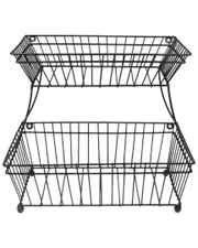Sorbus 2 Tier Metal Bread Basket
