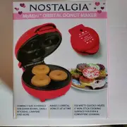 NOSTALGIA My Mini Orbital Donut Maker New In Box - Red