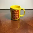 Wag More Bark Less - Yellow Pedro Ceramic Posse DOG Coffee Mug NEW