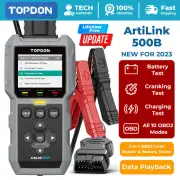 TOPDON AL500B 12V Battery Tester & OBD2 Scanner Code Reader 2-in-1 Tool