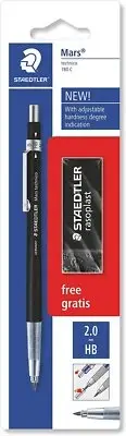 Staedtler Black Lead Holder Clutch Mechanical Pencil 2mm HB Mars Technico