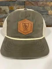 Plainfield Country Club Logo SnapBack Rope Hat~ Olive/Cream ~ NEW