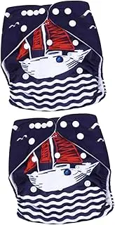 [Vaguelly] 2pcs Newborn Nappies Soft Baby Diapers Washable Nappy Waterproof for Infants Breathable Baby Training Pants Random Style