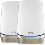 NETGEAR Orbi Quad-Band WiFi 6E Mesh System (RBKE962) Router w/Satellite Extender