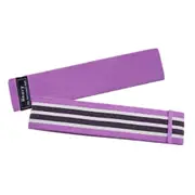2PCS Purple Rally Polyester-cotton + Latex Yarn Loop Tension Band Yoga Resistance Band Size: 76 x 8cm