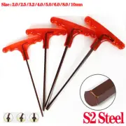 Metric 2/2.5~10mm S2 Steel T Handle Hex Key Wrench Allen Alan Maintenance Tools