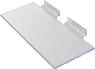 50 Slatwall Shelves Shelf Shoe 4" x 10" Display Flat Styrene Clear Acrylic
