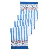 MACKENZIE CHILDS WILDFLOWERS BLUE 90" TABLE RUNNER BNWT