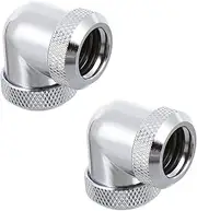 NUOBESTY 2Pcs Water Cooling Adapter Rotary Extender Fitting for Computer Liquid Cooling System Leakproof Seal Design for Hard Pipe