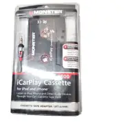 Monster Cassette Tape Adapter 3ft iCarPlay 800 for iPod iPhone
