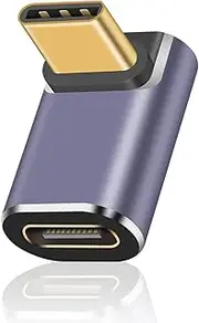 Duttek USB C Angle Adapter 40Gbps,USB C 90 degree Adapter Supports 8k@60HZ and 100W fast charging,USB C Female to USB Male Adapter Compatible with Thunderbolt 3/4,USB Type C interface devices