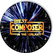 Best Composer in the Star Galaxy Wars Space Kitchen Living room Wall Clock