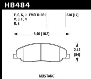 Hawk HPS Front Brake Pads For 05-14 Ford Mustang HB484F.670 (for: Ford)