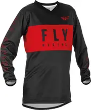 Fly Racing F-16 Youth Motocross Jersey, black-red, Size XL Black Red