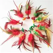 Soft Rubber ShuttlecockColorful Feather Shuttlecock Chinese Shuttlecock Sports Entertainment Fitness Outdoor Shuttlecock Children's Toys 10PCS (Color : Style A, Size : 10PCS) (Color : Style a, Size