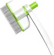 Pet Dematting Comb – Shedding Grooming Tool, Rotating Cat Brush | Non-Slip Grip Ensures Comfort Control, Compact Structure Clears Tangles Effectively for Cats, Dogs, Care, Home Hygiene