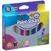 Little Brian Paint Sticks 6 Pack Metallic