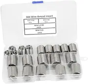 20pcs Drill Bits Picture Hanging Kit Screw Thread Tools Screws Sleeve Wrench Steel Screw Thread Insert Threaded Thread Repair Kit The Wire Small Screw Thread Kits Silver Product